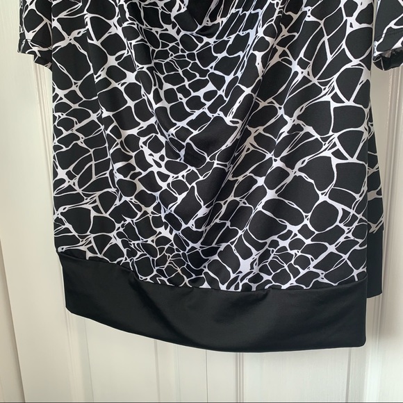 PENNINGTONS plus size 1X Drape Neck Blouse office wear wedding - Picture 4 of 8